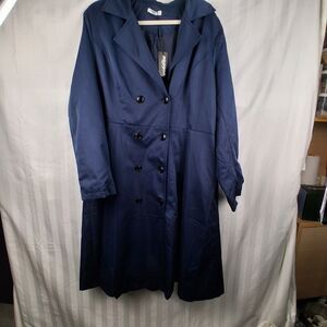 Trench Coat Women's Navy Zeagoo Size XXL